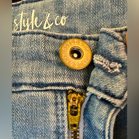 NWT - Style & Co Petite “Star Toss” High Rise Skinny Ankle Jeans - Picture 7 of 10